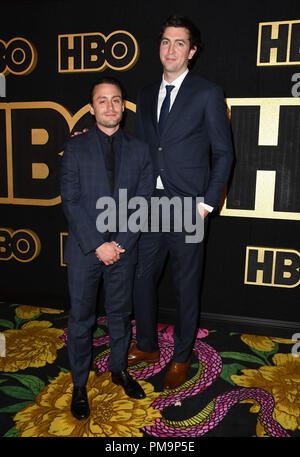 September 17, 2018 - West Hollywood, CA, USA - 17. September 2018 - West Hollywood, Kalifornien - Kieran Culkin, Nicholas Braun. 2018 HBO Emmy Partei hielt im Pacific Design Center. Photo Credit: Birdie Thompson/AdMedia (Credit Bild: © Birdie Thompson/AdMedia über ZUMA Draht) Stockfoto