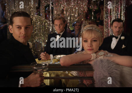 Tobey Maguire, Leonardo DiCaprio, Carey Mulligan und Joel Edgerton in Warner Bros. Pictures' Der große Gatsby (2013) Stockfoto