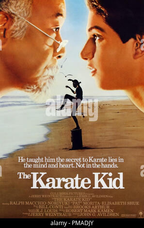 "Karate Kid"-US-Poster 1984 Columbia Pictures Ralph Macchio, Noriyuki "Pat" Morita Datei Referenz # 32509 216 THA Stockfoto