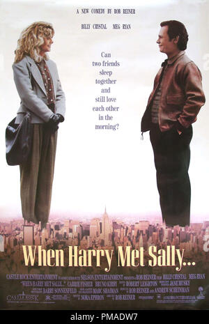 "Wenn Harry Met Sally..."-US-Poster 1989 Columbia Pictures Billy Crystal, Meg Ryan Datei Referenz # 32509 382 THA Stockfoto