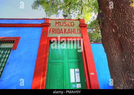 COYOACAN, MEXIKO - 20 April 2018: Frida Kahlo Museum Stockfoto