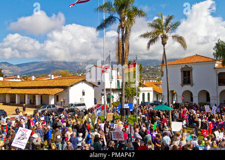Frauen März in Santa Barbara, Kalifornien, USA. Stockfoto