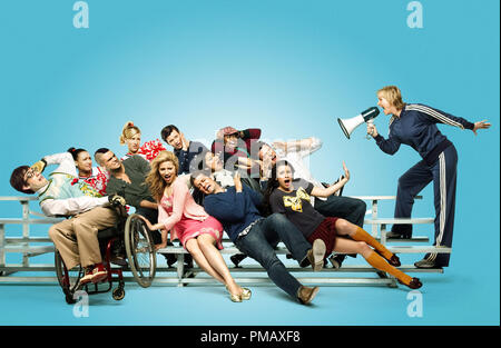 "Glee" Saison 2 (2010 - 2011) Kevin McHale, Matthew Morrison, Lea Michele, Jane Lynch und Cast Stockfoto