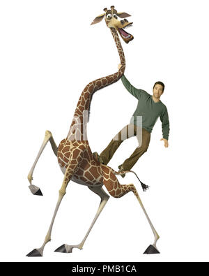 Stimmen DAVID SCHWIMMER Melman die Giraffe in DreamWorks' "Madagascar: Escape 2 Africa." "Madagascar: Escape 2 Africa" (2008) von DreamWorks Animation L.L.C. Stockfoto