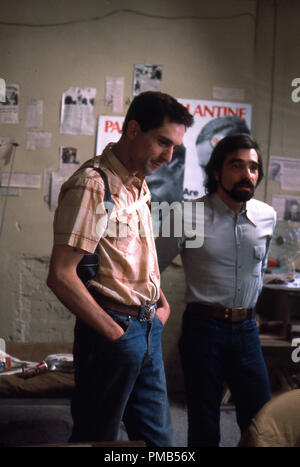 Robert de Niro, Regisseur Martin Scorsese, „Taxi Driver“ 1976 Columbia Pictures File Reference # 33536 391THA Stockfoto