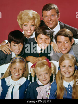 Florence Henderson, Robert Reed, Mike Lookinland, Christopher Knight, Barry Williams, Eve Plumb, Susan Olsen, Maureen McCormick, "Brady Bunch" ca. 1969 ABC-Datei Referenz # 32337 298 THA Stockfoto