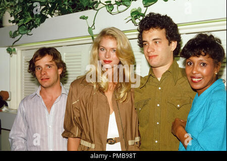 Peter Scolari, Telma Hawkins, Donna Dixon und Tom Hanks, Stars von 'Busen Buddies', ca. 1980 © GFS/Hollywood Archiv - Alle Rechte vorbehalten File Reference # 32557 584 GFS Stockfoto
