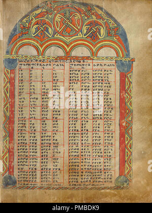 Canon Tabelle Seite. Datum/Zeit: Ca. 1504 - 1505. Folio. Tempera auf Pergament. Höhe: 345 mm (13.58 in); Breite: 265 mm (10.43 in). Autor: Unbekannt. Stockfoto