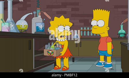 Lisa Simpson, Bart Simpson, "Die Simpsons" Saison 28 (2017) Fox Broadcasting Co. Stockfoto