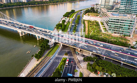 Städtische Landschaft von Guangzhou, China Stockfoto