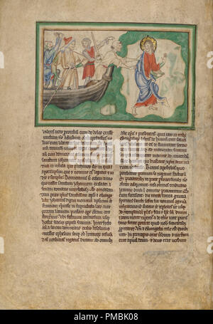 Die Ankunft des Heiligen Johannes auf Patmos. Datum/Zeit: Ca. 1255 - 1260. Folio. Tempera Farben, Blattgold, farbige wäscht, Feder und Tinte auf Pergament. Höhe: 319 mm (12.55 in); Breite: 225 mm (8,85 in). Autor: Unbekannt. Stockfoto