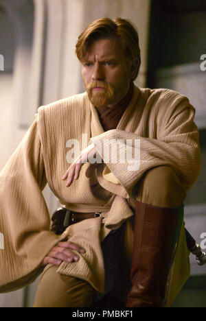 Ewan McGregor spielt Obi-Wan Kenobi in Star Wars: Episode III - Die Rache der Sith. TM & © 2005 Lucasfilm Ltd. Alle Rechte vorbehalten. Stockfoto