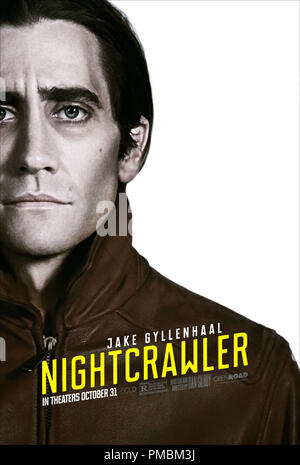 Jake Gyllenhaal als Lou Blüte in NIGHTCRAWLER - Poster Stockfoto