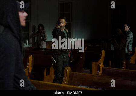 Lauren Cohan, Andrew Lincoln, Steven Yeun, Glenn Rhee, "The Walking Dead", Saison 5 Stockfoto