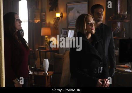 Maria Doyle Kennedy, Tatiana Maslany, Dylan Bruce, 'Orphan' Schwarz, Saison 2 Stockfoto