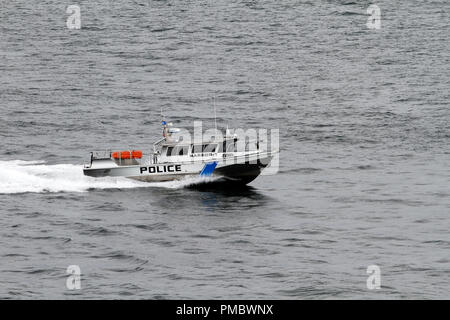 Hafen Polizei Boot in Seattle, Washington Stockfoto