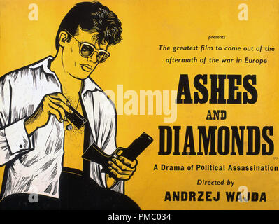 "Asche und Diamant" Polen Poster 1958 Stockfoto