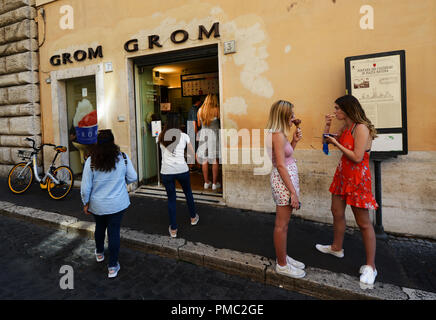 Grom Eis in Rom, Italien. Stockfoto