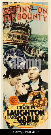 Clark Gable, Charles Laughton, Meuterei auf der Bounty (MGM, 1935). Poster Datei Referenz # 33595 658 THA Stockfoto