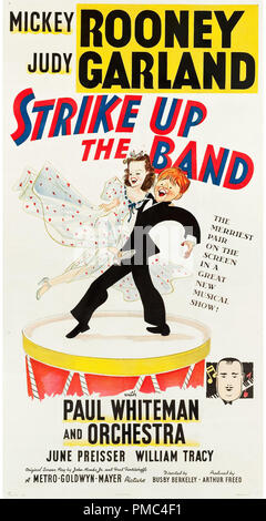 Mickey Rooney, Judy Garland, Streik die Band (MGM, 1940). Poster Datei Referenz # 33595 721 THA Stockfoto