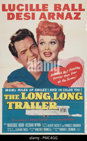 Lucille Ball, Desi Arnaz der langen, langen Trailer (MGM, 1954). Poster Datei Referenz # 33595 762 THA Stockfoto