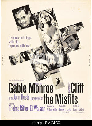 Clark Gable, Marilyn Monroe, The Misfits (United Artists, 1961). Poster Datei Referenz # 33595 772 THA Stockfoto