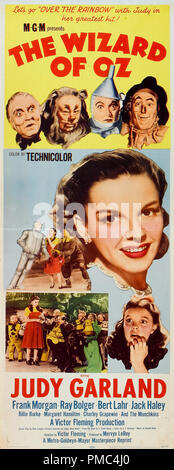 Judy Garland, der Zauberer von Oz, 1939 (MGM, Re-release 1955). Poster Datei Referenz # 33595 801 THA Stockfoto