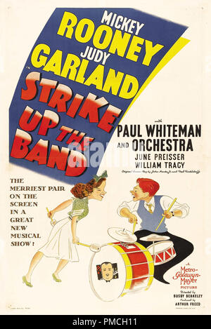 Judy Garland, Mickey Rooney, Streik die Band (MGM, 1940). Datei Referenz # 33635 256 THA Poster Stockfoto
