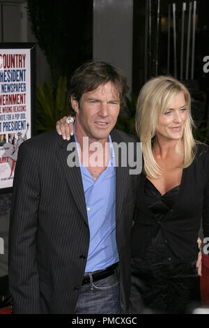 "American Dreamz" (Premiere) Dennis Quaid, Kimberly Buffington 04-11-2006/Arclight Hollywood Theater/Hollywood, CA/Universal Pictures/Foto von Joseph Martinez/PictureLux Datei Referenz # 22714 0078 - picturelux nur für redaktionelle Verwendung - Alle Rechte vorbehalten Stockfoto