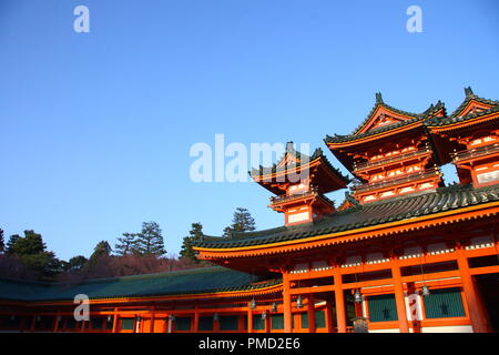 Heian-jingu Schrein in Kyoto. Stockfoto