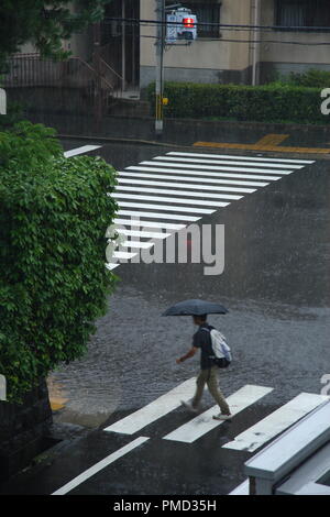 Regenzeit in Kyoto. Stockfoto