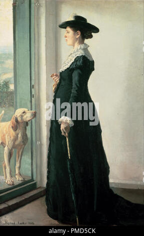 Portrait von meiner Frau. Datum/Zeitraum: 1884. Malerei. Öl auf Leinwand. Höhe: 183,3 cm (72,1 in); Breite: 119,8 cm (47,1 in). Autor: Michael PETER ANCHER. Stockfoto