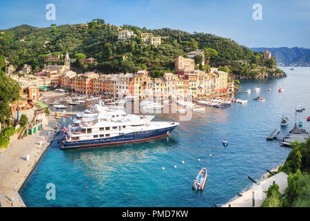 Luxus Hafen von Portofino, Ligurien, Italien Stockfoto