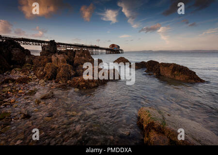 Rocky Vorland in Mumbles Pier Stockfoto