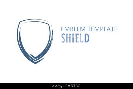 Shield Logo auf weissem Stock Vektor