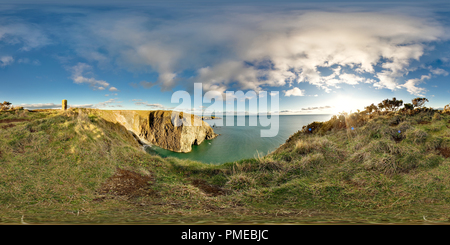 360 Grad Panorama Ansicht von Kupfer Küste Europäischen Geopark