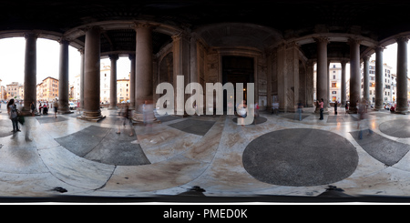 360 Grad Panorama Ansicht von Pantheon Eingang