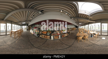 360 Grad Panorama Ansicht von Der Hannover Airport. Gate 66.