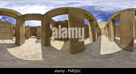 360 Grad Panorama Ansicht von Große Pyramide von Gizeh 04, Sphynx Tempel