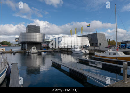 Norwegian Petroleum Museum in Stavanger, Norwegen. (Auch der Norsk Oljemuseum genannt). Ein spezialmuseum Für die Ölindustrie in einem markanten Gebäude. Stockfoto