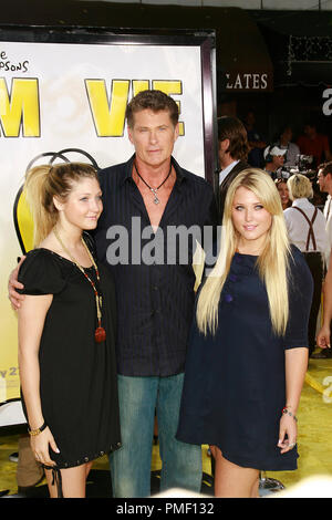 "Die Simpsons - Der Film" (Premiere) Taylor-Ann Hasselhoff, David Hasselhoff, Hayley Hasselhoff 7-24-2007/Mann Bruin und Mann Dorf Theater/Westwood, CA/Twentieth Century Fox/Foto von Joseph Martinez Datei Referenz # 23133 0039 JM für die redaktionelle Nutzung nur - Stockfoto