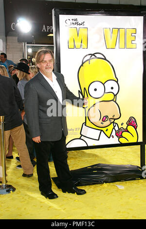 "Die Simpsons - Der Film" (Premiere) Matt Groening 7-24-2007/Mann Bruin und Mann Dorf Theater/Westwood, CA/Twentieth Century Fox/Foto von Joseph Martinez Datei Referenz # 23133 0043 JM für die redaktionelle Nutzung nur - Stockfoto