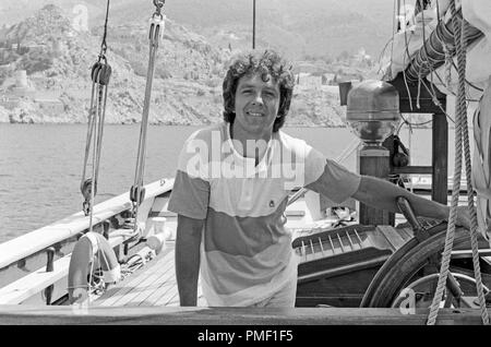 Sonne, Wind und weiße Segel, Fernsehshow mit Michael Schanze in Spanien 1979. Stockfoto