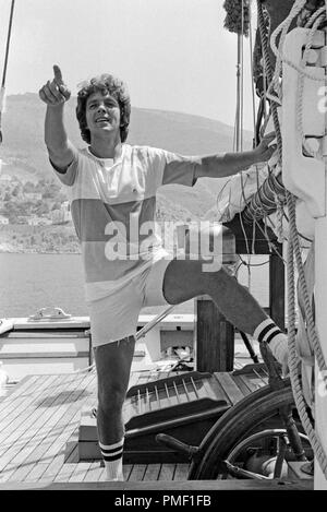 Sonne, Wind und weiße Segel, Fernsehshow mit Michael Schanze in Spanien 1979. Stockfoto