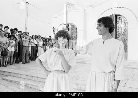 Sonne, Wind und weiße Segel, Fernsehshow mit Gaststars Mary Roos und Daniel Friedrich in Athen, Griechenland 1979. Stockfoto