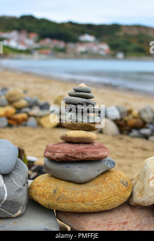 Kiesel Stack [Songbook] Bay, North Yorkshire Moors, England Großbritannien Stockfoto