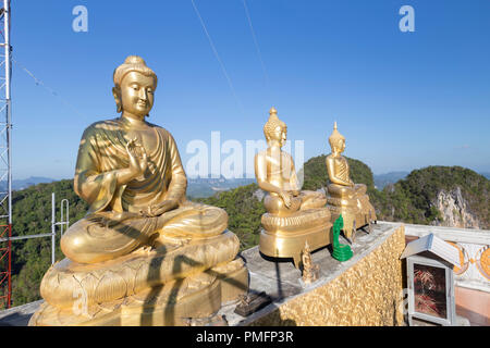 Wat Tham Seua oder Tiger Cave Tempel berg, Krabi, Thailand Stockfoto