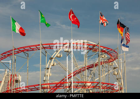 Barry Island Beach Kirmes Stockfoto