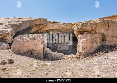 Außenansicht des Pognon oder Ponyon Höhlen in Harran, Sanliurfa, Türkei Stockfoto