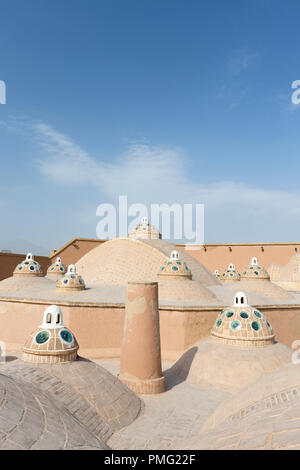 Dach der Sultan Ahmed Mir Badehaus, Kashan, Iran Stockfoto